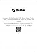 Advanced Medical-Surgical HESI Study Guide&comma; Practice Test Questions &lpar;latest Update 2025&rpar;&comma; 100&percnt; Correct and Complete Answers with Explanations&comma; Highly Recommended&comma; Download to Score A&plus;  