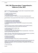 NSG 304 Pharmacology Comprehensive  Midterm Exam 2025 