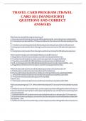 TRAVEL CARD PROGRAM &lpar;TRAVEL CARD 101&rpar; &lbrack;MANDATORY&rsqb; QUESTIONS AND CORRECT ANSWERS
