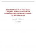 2025&sol;2026 WGU D196 Final Exam Complete Objective Assessment with Frequently Tested Questions & Certified Solutions