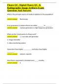 Fluoro QC&comma; Digital Fluoro QC&comma; & Radiographic Image Artifacts Exam Questions And Answers&period;docx