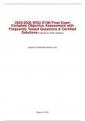 2025&sol;2026 WGU D196 Final Exam Complete Objective Assessment with Frequently Tested Questions & Certified Solutions