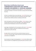 Brain Story Certification Actual exam COMPREHENSIVE QUESTIONS AND VERIFIED ANSWERS 2025&lpar;GRADED A&plus;&rpar; DETAILED ANSWERS&excl;&excl;