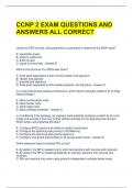 CCNP 2 EXAM QUESTIONS AND ANSWERS ALL CORRECT 