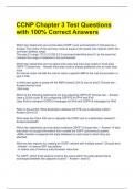 CCNP Chapter 3 Test Questions with 100&percnt; Correct Answers 