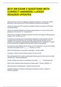 BCH 369 EXAM 2 QUESTIONS WITH CORRECT ANSWERS &vert; LATEST 2024&vert;2025 UPDATES 