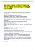 BCH 369 EXAM 1 CERTIFICATION QUESTIONS WITH 100&percnt; CORRECT ANSWERS 