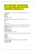 BCH 369 EXAM 4 QUESTIONS WITH REVISED AND UPDATED ANSWERS &lpar;GRADED A&plus;&rpar; 