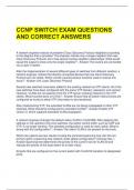 CCNP SWITCH EXAM QUESTIONS AND CORRECT ANSWERS 