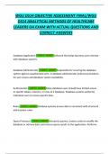 WGU D514 OBJECTIVE ASSESSMENT FINAL&sol;WGU  D514 ANALYTICAL METHODS OF HEALTHCARE  LEADERS OA EXAM WITH ACTUAL QUESTIONS AND  CORRECT ANSWERS 