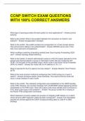 CCNP SWITCH EXAM QUESTIONS WITH 100&percnt; CORRECT ANSWERS 