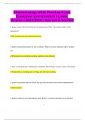 Pharmacology HESI Practice Exam Questions and Answers &vert; Latest Version &vert; 2025&sol;2026 &vert; Correct & Verified