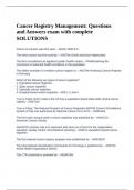 Cancer Registry Management