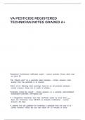 VA PESTICIDE REGISTERED TECHNICIAN NOTES GRADED A&plus;