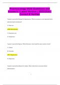 Pharmacology HESI Questions and Answers &vert; Latest Version &vert; 2025&sol;2026 &vert;  Correct & Verified