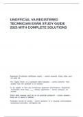 UNOFFICIAL VA REGISTERED TECHNICIAN EXAM STUDY GUIDE 2025