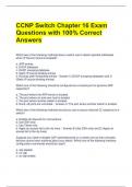 CCNP Switch Chapter 16 Exam Questions with 100&percnt; Correct Answers 