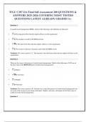 WGU C207 OA Final Self-Assessment 200 QUESTIONS & ANSWERS 2025-2026 COVERING MOST TESTED QUESTIONS LATEST ALREADY GRADED A&plus; 