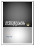 NIC KNOWLEDGE PRACTICE TEST QUESTIONS & ANSWERS  2025