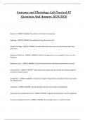 Anatomy and Physiology Lab Practical &num;2 Questions And Answers 2025&sol;2026