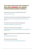 2025 NASM STRETCHING AND FLEXIBILITY  REAL EXAM ANSWERED |FALL SESSION  TESTING INSIGHT|ALREADY GRADED A 