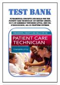 Test Bank for Fundamental Concepts and Skills for the Patient Care Technician 1st Edition &lpar;Mosby&comma; 2017&rpar; by Kimberly Townsend Little&comma; Isbn no&semi; 9780323523639&comma; all 35 Chapters Covered