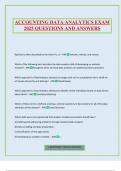 ACCOUNTING DATA ANALYTICS EXAM 2025 QUESTIONS AND ANSWERS