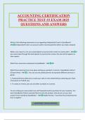 ACCOUNTING CERTIFICATION PRACTICE TEST &num;3 EXAM 2025 QUESTIONS AND ANSWERS
