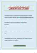 ACSA NCSO PREP EXAM 2025 QUESTIONS AND ANSWERS