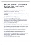 DOD Cyber Awareness Challenge 2025 Knowledge check Questions with Accurate Answers