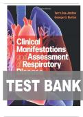 TEST BANK FOR Clinical Manifestations and Assessment of Respiratory Disease 9th Edition by Terry Des Jardins&comma; George G&period; Burton ISBN&colon;978-0323871501 COMPLETE GUIDE ALL CHAPTERS COVERED 100&percnt; VERIFIED A&plus; GRADE ASSURED&excl;&excl;&excl;&excl;&excl;NEW LATEST UPDATE&excl;&excl;&excl;&excl;&excl;