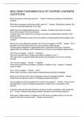WGU D096 FUNDAMENTALS OF DIVERSE LEARNERS QUESTIONS