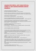 COLLEGE MATH PREP B - UNIT 3 EXAM WITH ALL CORRECT & 100&percnt; VERIFIED ANSWERS&vert;ALREADY GRADED A&plus;