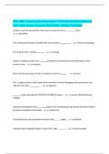 BIOL 2401 Anatomy and Physiology 1 Final Exam Review Questions with 100&percnt; Correct Answers 2025&sol;2026 &vert; Verified Solutions