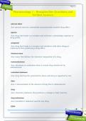 Pharmacology 1 - Straighterline Questions and  Verified Answers