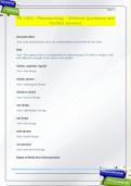 PN 1005 - Pharmacology - Midterm Questions and  Verified Answers