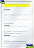 PN 1005 Pharmacology Final Questions and  Verified Answers