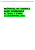  NR602 I HUMAN CASE WEEK 6 SARAH JAMIESON WHO PRESENTS FOR MOOD ASSIGNMENT 2024&equals;2025  