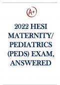 &OpenCurlyDoubleQuote;HESI Maternity & Pediatrics &lpar;Peds&rpar; Exam &vert; Questions & Correct Answers &lpar;Q&A Study Guide&rpar;&rdquo;