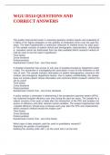 WGU D514 QUESTIONS AND CORRECT ANSWERS