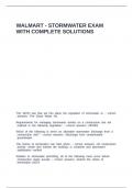 Walmart - Stormwater Exam with complete solutions