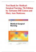 Test Bank for Medical-Surgical Nursing 7th Edition by Linton & Matteson &vert; Complete Q&A &vert; NCLEX&reg;  A&plus; guide