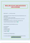 BIOL 2051 EXAM 3 2025 QUESTIONS AND ANSWERS