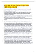 HCD 330 STUDY GUIDE FOR EXAM &num;100&percnt; ACCURATE