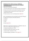 PHARMACOLOGY TEST &num;1 ACTUAL COMPLETE  EXAM&vert;WITH ACCURATE QUESTIONS AND VERIFIED  ANSWERS&vert;GRADED A