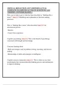 CRITICAL REFLECTION &lpar;3517&rpar; MIDTERM ACTUAL  COMPLETE EXAM&vert;WITH ACCURATE QUESTIONS AND  VERIFIED ANSWERS&vert;GRADED A 