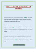 BSG EXAM 1 2025 QUESTIONS AND ANSWERS