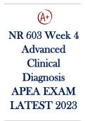 &OpenCurlyDoubleQuote;NR 603 Week 4 Advanced Clinical Diagnosis APEA Exam A &lpar;Latest 2023 Jan&ndash;July Session&rpar;&rdquo;
