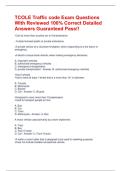 TCOLE Traffic code Exam Questions With Reviewed 100&percnt; Correct Detailed Answers Guaranteed Pass&excl;&excl;