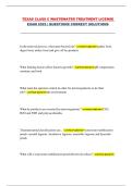 TEXAS CLASS C WASTEWATER TREATMENT LICENSE  EXAM 2025 &vert; QUESTIONS CORRECT SOLUTIONS